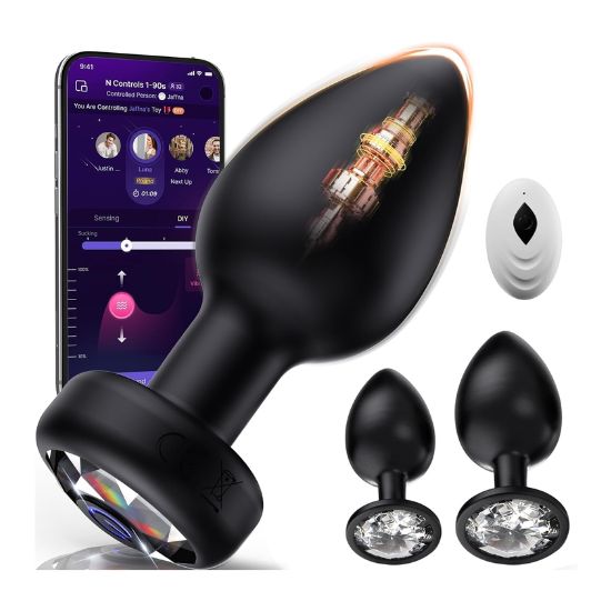 3-Piece Silicone Vibrating Anal Plug Set (Remote Control) in Pakistan