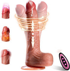 Thrusting Dildo Vibrator for Women – Realistic 6-in-1 Heating Dildo with Suction Cup, 9 Vibration & 3 Thrusting/Swing Modes, Anal-Friendly with Remote Control | Adult Toy in Pakistan