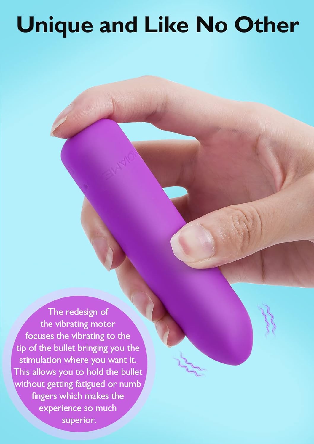 Waterproof Mini Bullet Vibrator for Women – 10-Mode Silicone Clitoral & G-Spot Massager | Rechargeable Lipstick-Style Vibe (Purple) in Pakistan