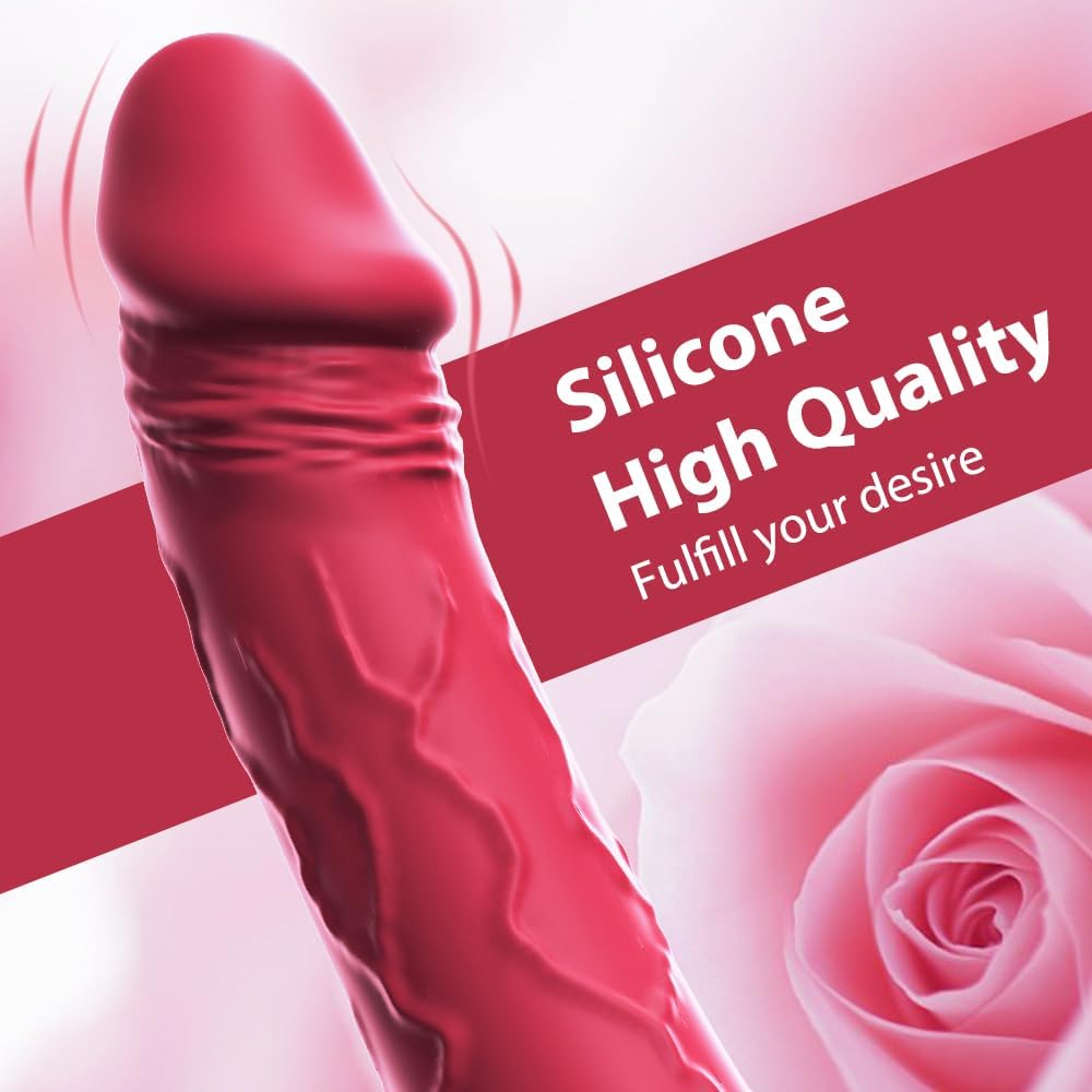 7.6 Inch Realistic Dildo Vibrator for Women – 10 Powerful Vibration Modes for Clitoral & G-Spot Pleasure, Waterproof Rose Adult Toy for Women in Pakistan