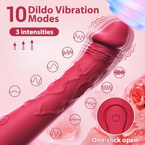 7.6 Inch Realistic Dildo Vibrator for Women – 10 Powerful Vibration Modes for Clitoral & G-Spot Pleasure, Waterproof Rose Adult Toy for Women in Pakistan