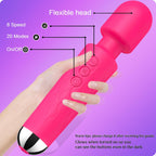 Vibrator Wand, Adult Sex Toy Wand, G Spot Dildo, Clit Vibrator, Sex Vibrators, Clitoris Stimulation, with 8 Speeds & 20 Patterns, Fully Waterproof, Vibrating Wand for Her Pleasure (Rose Red) in Pakistan