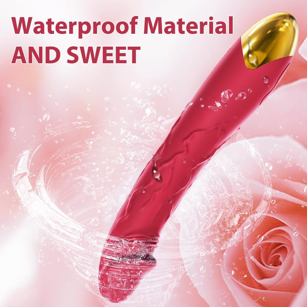 7.6 Inch Realistic Dildo Vibrator for Women – 10 Powerful Vibration Modes for Clitoral & G-Spot Pleasure, Waterproof Rose Adult Toy for Women in Pakistan