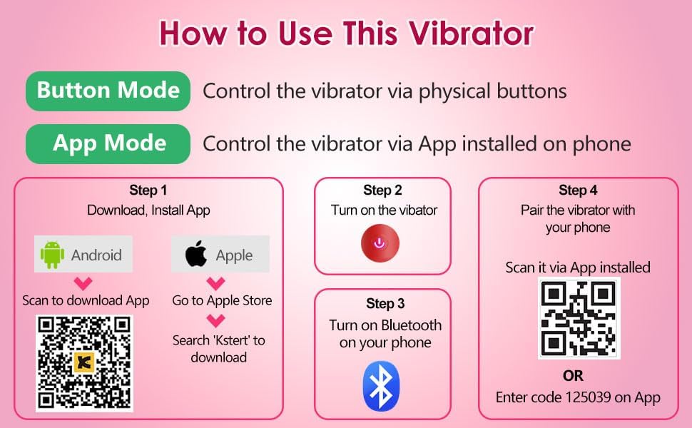 Mini Bullet Vibrator for Women – App-Controlled Lipstick Vibrator with 9 Vibration Modes, Discreet Clitoral & G-Spot Stimulator for Couples (Pink) | Adult Toy in Pakistan