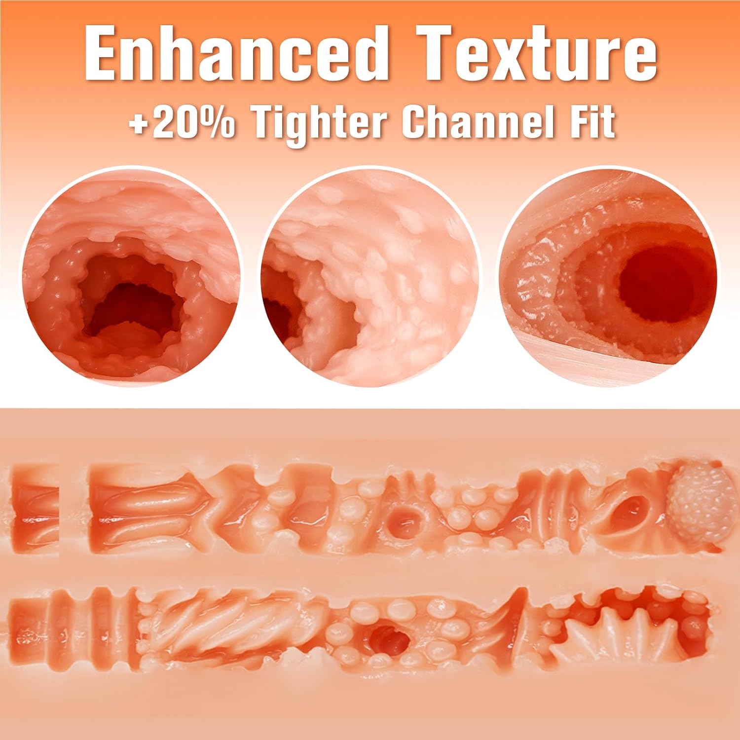 BIG SHOCKED Male Masturbator – Realistic Soft 3D Stroker for Men | Lifelike Pocket Toy in Skin Tone in Pakistan