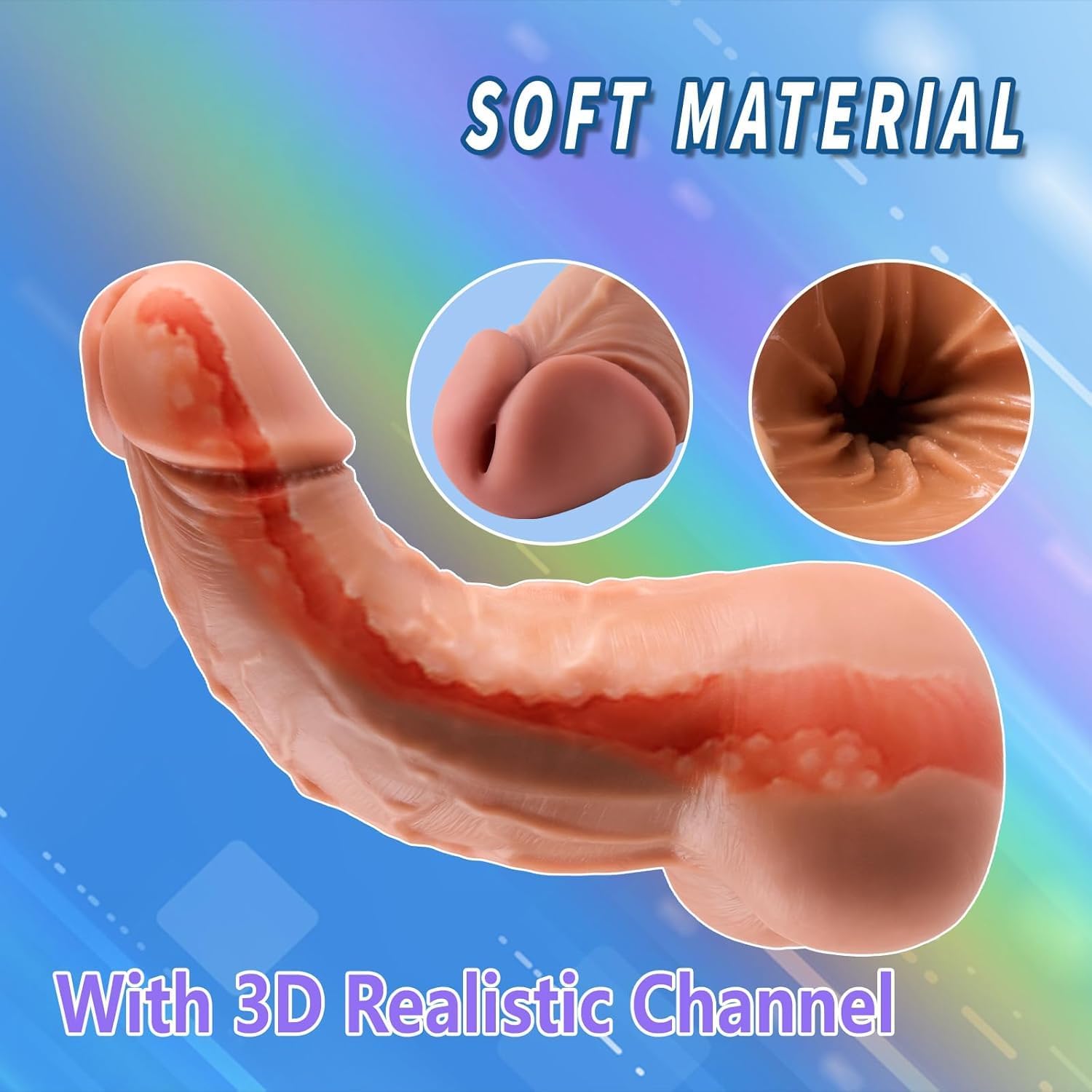 2-in-1 Male Masturbator – Real-Feel 9-Inch Dual-Entry Adult Toy for Men with Soft Textured Design in Pakistan