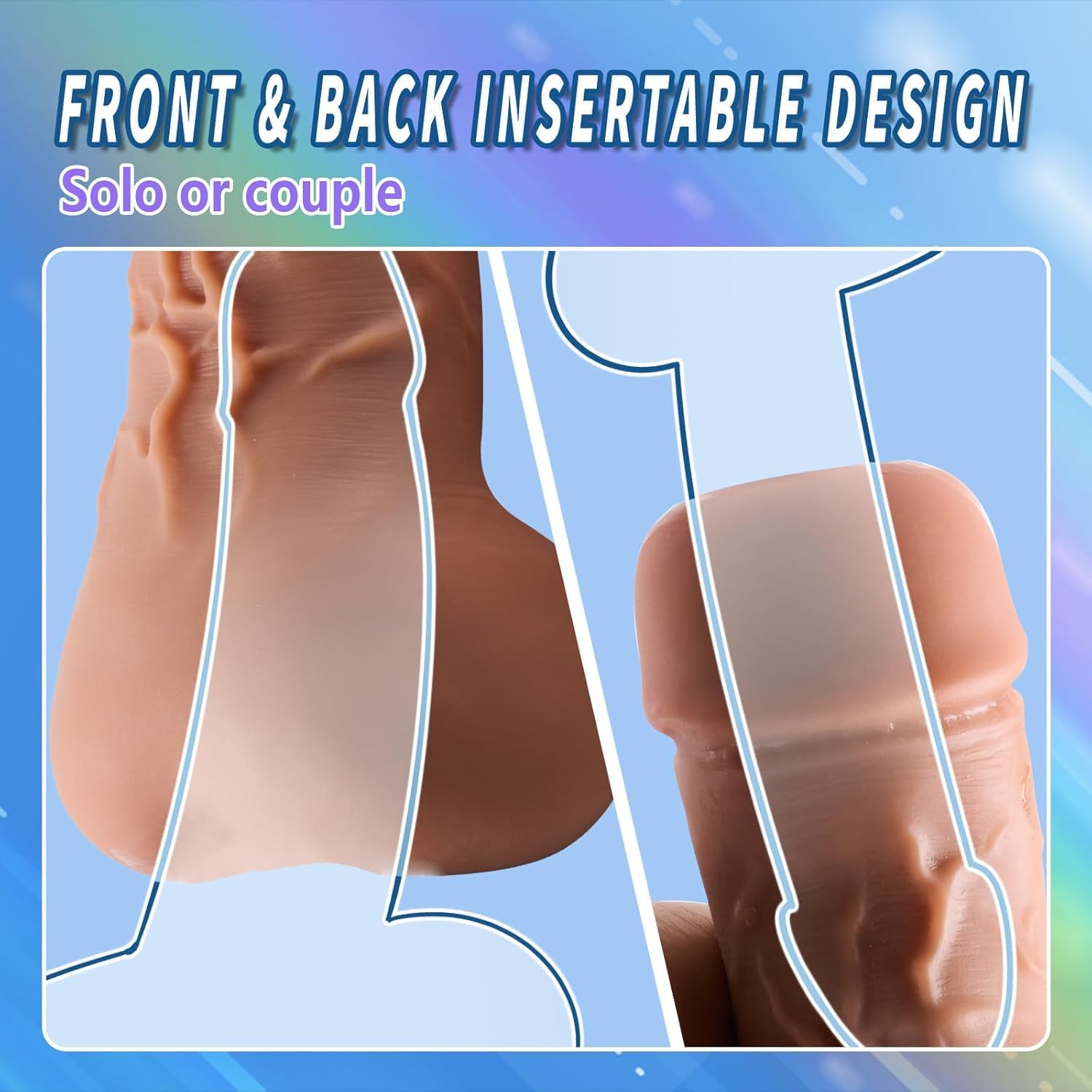 2-in-1 Male Masturbator – Real-Feel 9-Inch Dual-Entry Adult Toy for Men with Soft Textured Design in Pakistan