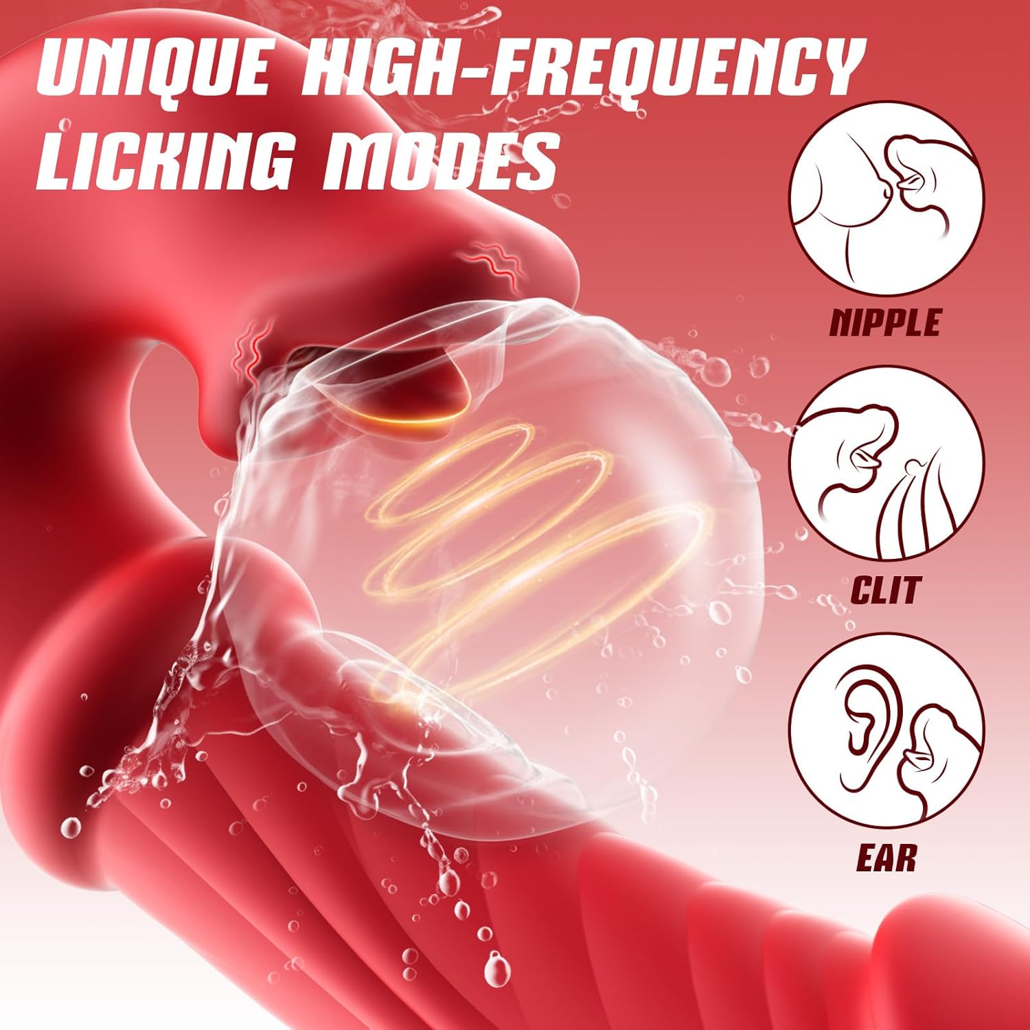 Thrusting Vibrator for Women – Toendi Realistic Dildo with 7 Thrust Modes, 10 Tongue-Licking Vibrations & Massage Ring | Rabbit Adult Toy for Female & Couples in Pakistan