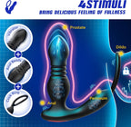 BEISAR Prostate Massager – Thrusting Anal Vibrator with 7 Modes & Cock Ring | P-Spot Massager with Remote Control Anal Beads in Pakistan