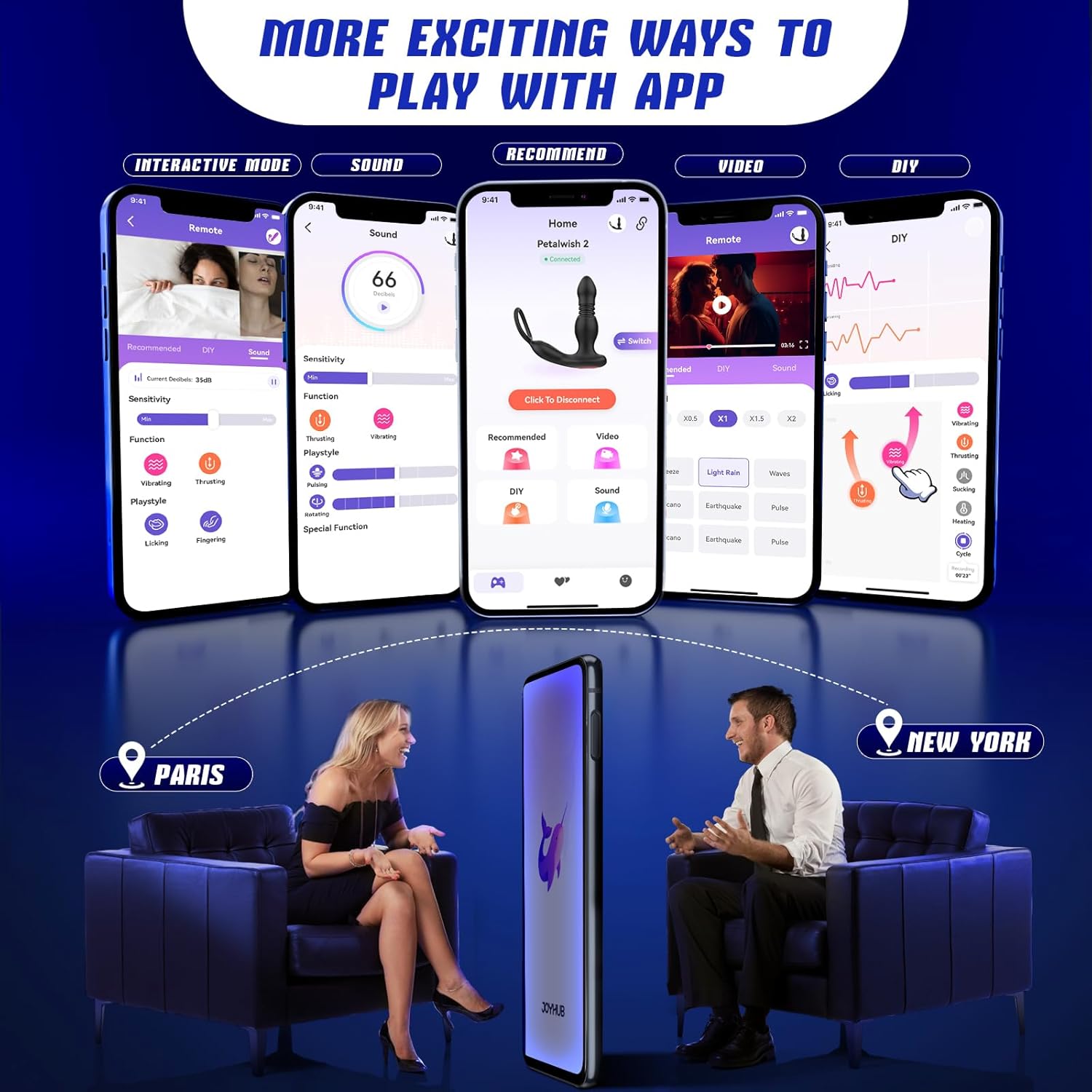 BEISAR Prostate Massager – Thrusting Anal Vibrator with 7 Modes & Cock Ring | P-Spot Massager with Remote Control Anal Beads in Pakistan