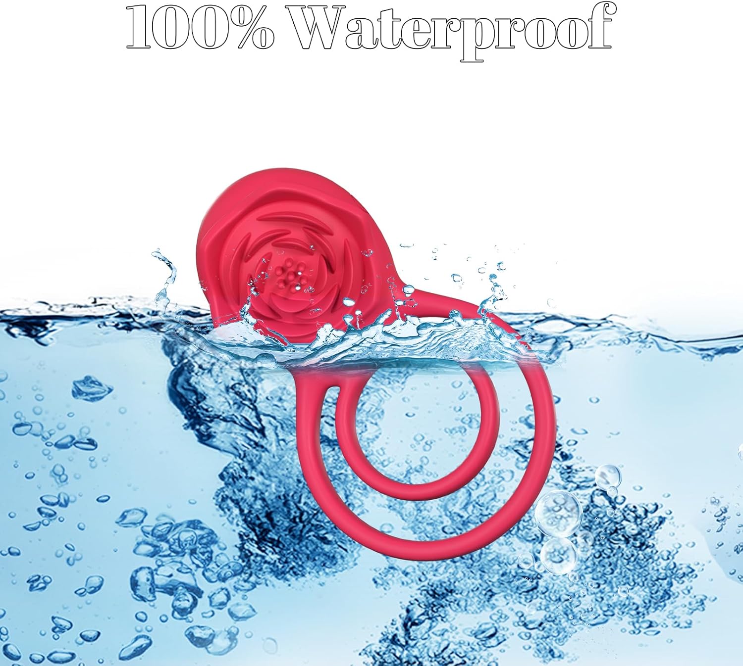 Vibrating Cock Ring with Rose Clitoral Stimulator – Couples Pleasure Ring with 7 Vibration Modes for Men & Women in Pakistan