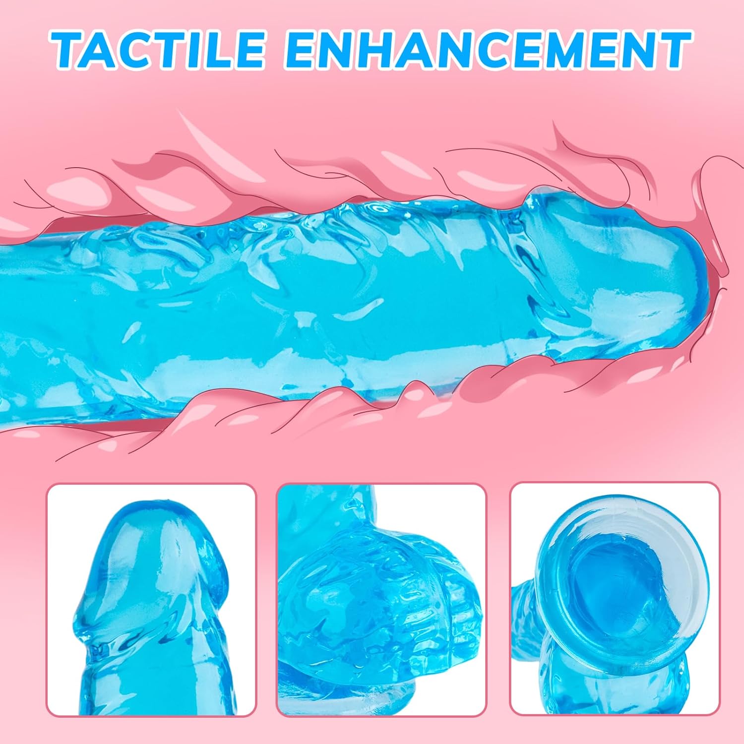 7 Inch Realistic Silicone Dildo – Soft Flexible Blue Toy with Strong Suction Cup, Waterproof Lifelike Design for Vaginal, G-Spot & Anal Play | Adult Toy in Pakistan