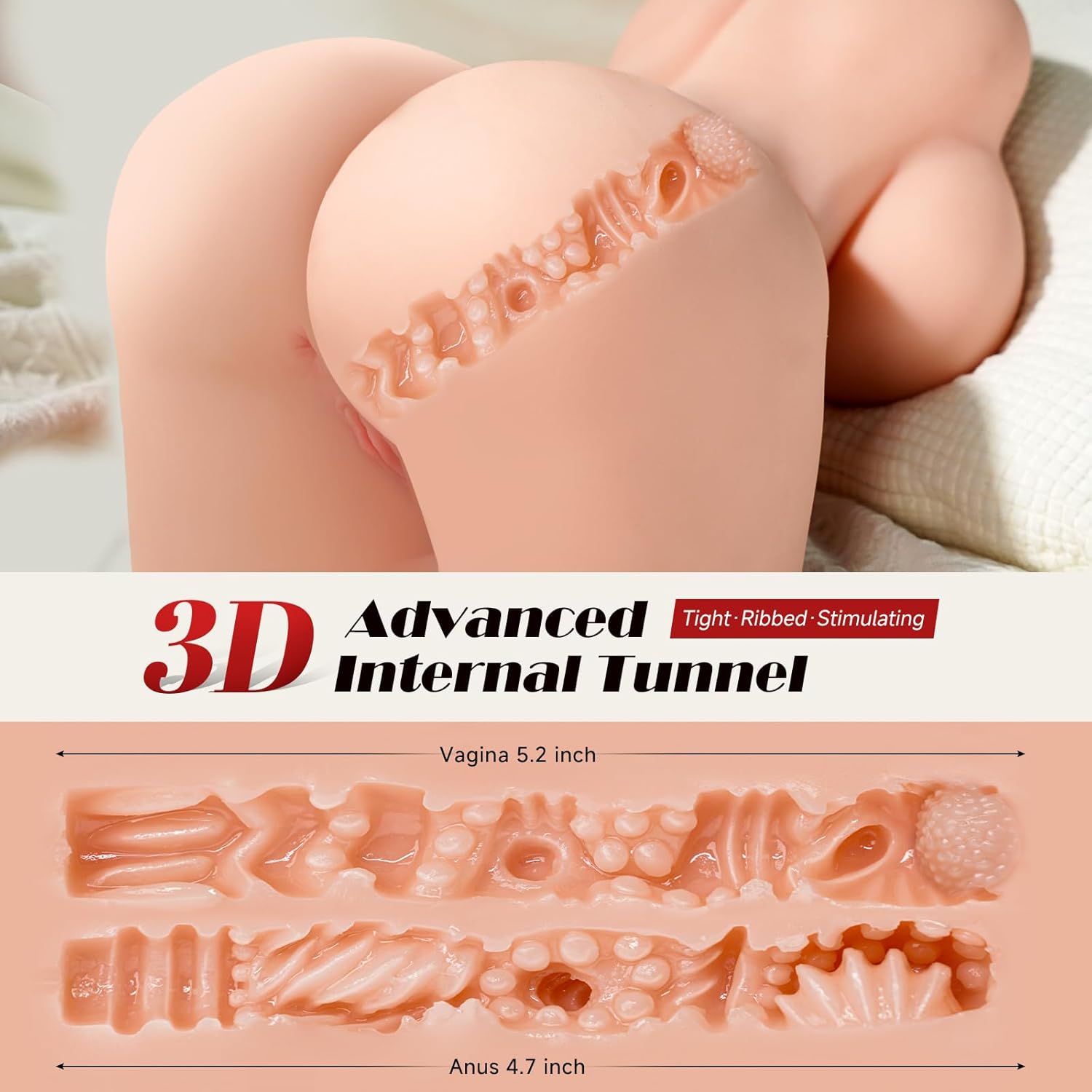 Sex Doll Male Sex Toys with Big Boobs & Soft Ass – baiwatt Adult Toys featuring a 2:1 Hip-to-Waist Ratio, Realistic Textured Vaginal Anal Tunnel, Pocket Pussy Male Masturbator with Built-in Skeleton — order in Pakistan
