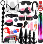 33-Piece Adult Bondage & Anal Play Set – Beginner to Advanced Silicone Plugs, Beads & Restraints for Couples in Pakistan