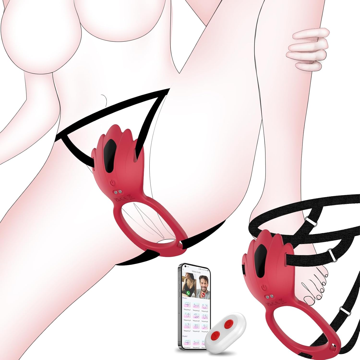 Wearable Panty Vibrator for Women – App & Remote Control, 9 Vibration Modes, Clitoral Stimulator with Vibrating Ring for Couples | Adult Toy in Pakistan