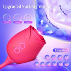 MOOLIGIRL Rose Vibrator – Thrusting G-Spot Massager with 10 Suction Modes for Clitoral & Nipple Stimulation | Double-Ended Adult Toy for Women & Couples in Pakistan