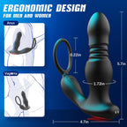 BEISAR Prostate Massager – Thrusting Anal Vibrator with 7 Modes & Cock Ring | P-Spot Massager with Remote Control Anal Beads in Pakistan
