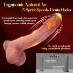 Thrusting Silicone Vibrator with 3 Pulsation & 5 Vibration Modes – 8.5 Inch Real-Feel Toy with Suction Base for Adult Pleasure in Pakistan