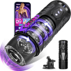 Male Masturbator – Hands-Free Automatic Stroker with 7 Thrusting & 7 Rotating Modes, LCD Display & Mounting Base in Pakistan