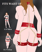 7-Piece Bondage & Restraint Set – Adjustable Neck, Wrist, Ankle & Thigh Cuffs with Straps for Couples in Pakistan