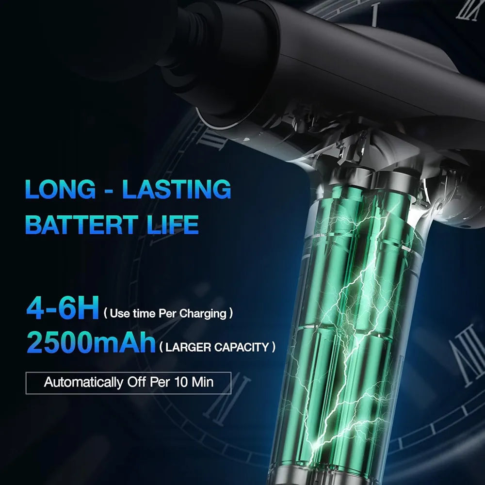 Deep Tissue Massage Gun | Electric Percussion Muscle Massager 30 Speed with 9 Attachments Online Available in Pakistan