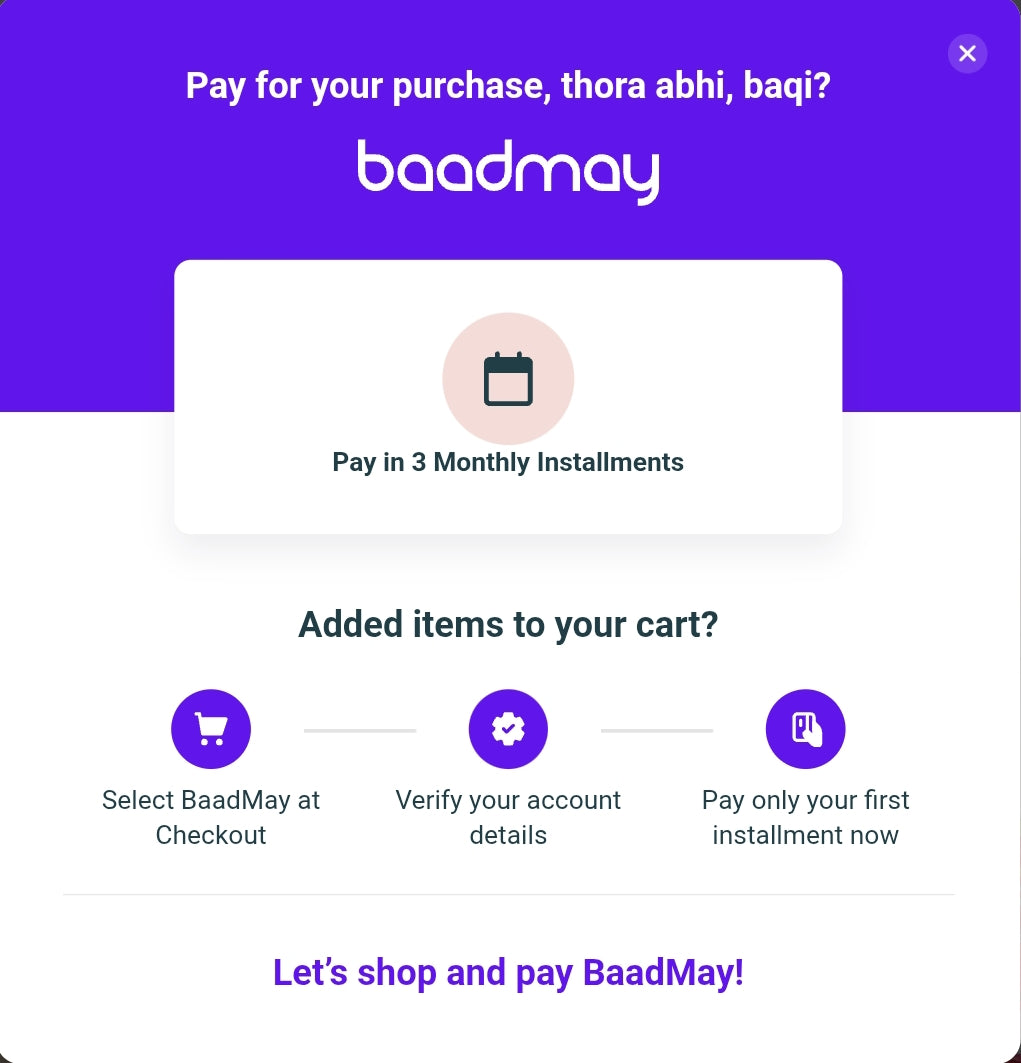 Installment payment details