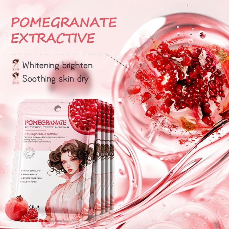 BIOAQUA Pomegranate Hydrating Facial Mask – Rejuvenate & Repair Moisture Barrier
