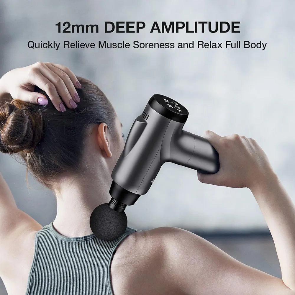 Deep Tissue Massage Gun | Electric Percussion Muscle Massager 30 Speed with 9 Attachments Online Available in Pakistan